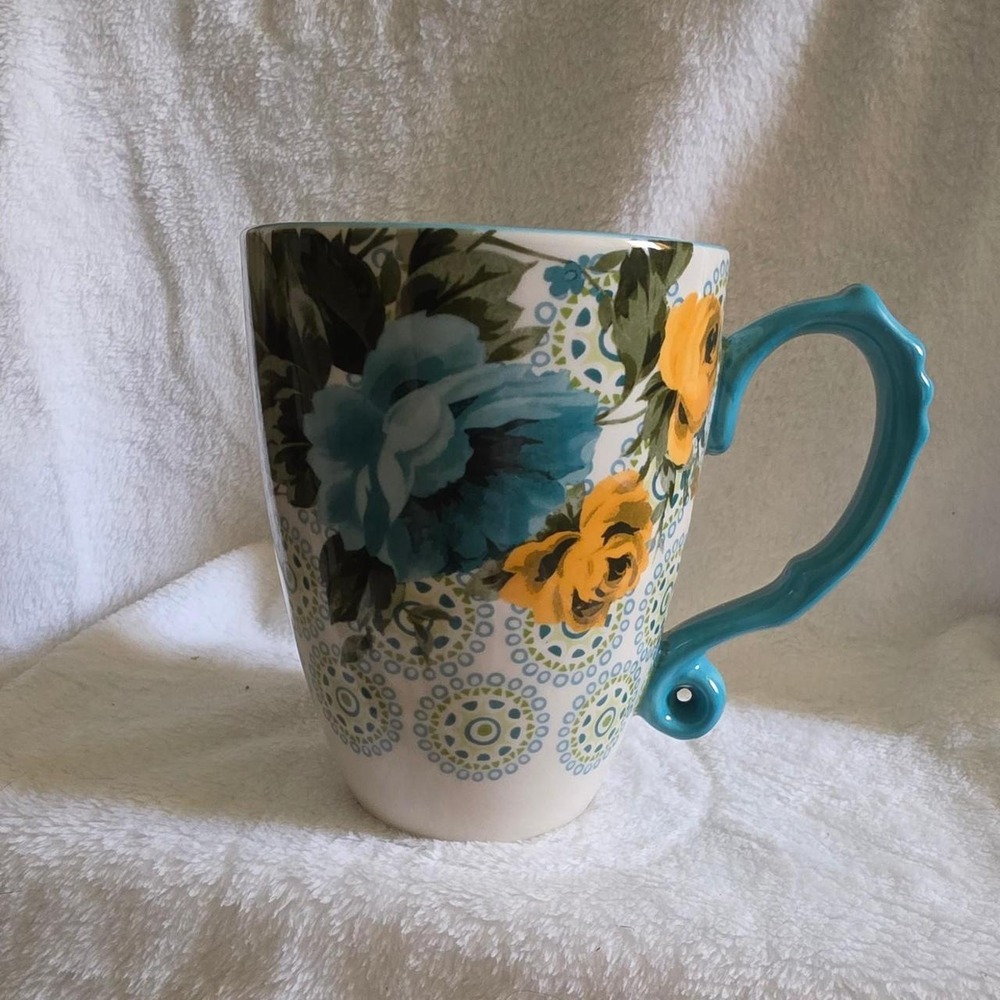 The Pioneer Woman Rose Shadow 24ox Jumbo Latte Mug